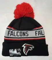 NEW ERA NFL Atlanta Falcons Logo Pom Cuffed Beanie Toboggan Knit Hat Cap NWT