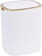 ELPHECO 3.5 Gallon Waterproof Motion Sensor Bedroom Trash Can with Lid, Automatic Garbage Bin for Bathroom Living Room Office, Golden