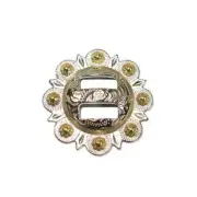 Berry Slotted Concho 1.5" Old Silver / Gold