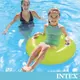 INTEX - 亮彩雙握把充氣泳圈-直徑76cm(59258)-果綠