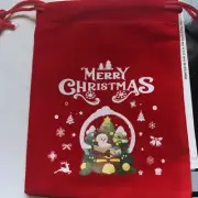 6 P.C. Christmas Velvet Gift Bag Drawstring Pouch Xmas Red Bags Factory Direct