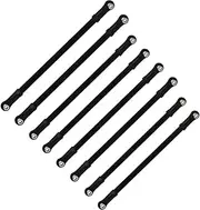 Totority Enhance Your Rc Car 8 in 1 313mm Aluminum Alloy Pull Rod Set for Model Cars Smooth Ball Design