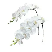 Orchid Stems Artificial Flowers Real Touch Latex Faux Phalaenopsis Branches 9
