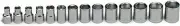 354 - 3/8Inch Drive 14 PCS Set- 6 Point Std. Metric Sockets, 6mm - 19mm 3EA