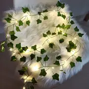LED Decor String Lights Maple Leaf Garland Wreath Hanging Light For Party Decor