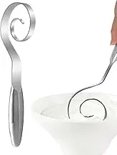 Danish Dough Whisk,Bread Cooking Manual Mixer - Stainless Steel Dough Whisk with Ergonomic Handle for Farmhouse Cooking Baking