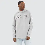 [Nena and Pasadena] Fury Dual Curved Hoodie Grey Marle