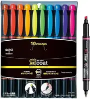 Tombow Kay Coat Double-Sided Fluorescent Highlighter Pen - 10 Color Set