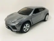 Kinsmart 1/38 Scale Die Cast Metal Lamborghini Urus Gray Car Pull Back & Go
