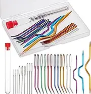 Yarn Needle Set, Darning Needles, 24-Piece Tapestry Needles for Yarn, Blunt Needles with Large Eye Yarn Needles for Crocheting with Storage Box, Sewing Needle Set, Hand Sewing Needles for Crochet