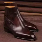 Handmade New Men Brown Jodhpur Leather Ankle Strap Business Boot, Office Boot