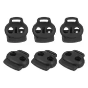 4.5mm Dia Plastic Cord Lock - 6Pack - Good for Drawstring Backpack - Black