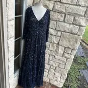 NWT! Aidan Mattox Beaded Gown 16 Msrp $550