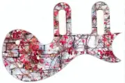 Pickguard Epiphone Les Paul SL Graphical Graphic Scratchplate Pink Ivy