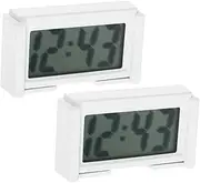 HEALEEP 2pcs Small Clock Unique Silent Operation for Peaceful Environment Portable Mini Clock for Students and Accessories