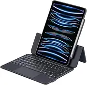 Magnetic Folio Wireless Keyboard Leather Case Cover for iPad 10th Generation 10.9 inch 2022 Magic-Style,Touch Trackpad, Multi Angle,Backlight Bluetooth Black