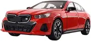 Finished Scale Model 1:24 for BMW I5 M60 Die Casting Alloy Car Model Simulation Sound Light Pull Back Vehicle Model Decorative Ornaments Presents Ornaments(Red)