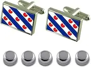 [Select Gifts] Shirt Dress Studs Friesland Flag Cufflinks