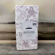 Pottery Barn Kids Woodland Flannel Organic Crib Fitted Sheet Blush NWT