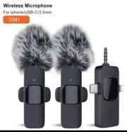 Wireless Mini Microphone Dual Lapel 3in1 FOR IPHONE/USB/3.5mm Micrófono Portatil