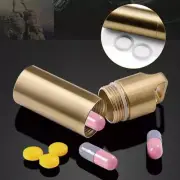 Waterproof Pill Box Case Holder Container Metal Capsule Key Tool US