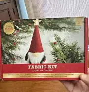 West Designs Fabric Kit Light Up Gnome DIY - makes 1 . Size 16 cm New but open