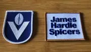 Fitzroy Lions Football Club 1985-86 JAMES HARDIE SPICERS sponsor & VFL patches