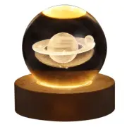 Astronomy Crystal Lights: Glowing Planetary Galaxy Night Lamp for Mood Lighting