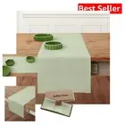 100% Pure Linen Sage Green Table Runner - 132 Inches of Timeless Elegance