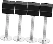 Generic 4pcs Box Tool Box Clip Tie down Clamps for Truck Bed Truck Clamp J Hooks Tie down Hooks Toolbox Accessories Iron Black