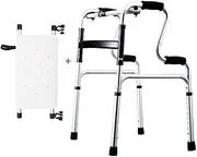 Folding Walker with Seat Height Adjustable, Standard Walkers for Elderly Adult, Mobility Walking Aid Lightweight Compact Interesting