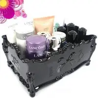 在飛比找Yahoo!奇摩拍賣優惠-ZF BOX 安娜蘇風格 黑色復古 薔薇花 蝴蝶雕花 化妝品