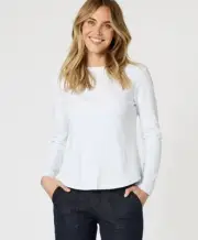 GORDON SMITH - Long Sleeve Crew Neck White