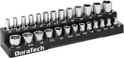 Magnetic Socket Organizer, 1/4" SAE Socket Tray Holds 26 Pieces Standard & Deep