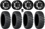 MSA Rogue 15" Wheels Black 30" Versa Cross V3 Tires Polaris RZR XP 1000 / PRO XP