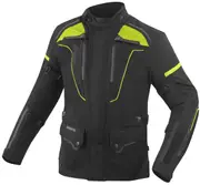 Bogotto Shado 2in1 waterproof Motorcycle Textile Jacket, black-yellow, Size 6XL for Men Black Yellow