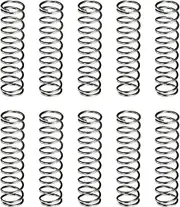 uxcell 10Pcs Compression Spring, 10mm OD, 1mm Wire Size, 40mm Free Length, Spring Steel Construction Extended Mechanical Compression Springs for Shop and Home Repairs, Silver Tone