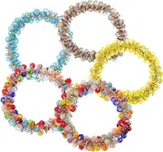 minkissy Elegant Crystal Hair Ties Elastic Ponytail Holders for Thick Curly Straight Hair Fashion Wrist Bracelet