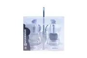 Alice You and Me 4-Inch Pepper and Salt Mill Set With Tray, Clear