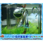 【魚店亂亂賣】吸盤式(音符型)水草CO2二氧化碳玻璃長期監測器(CO2指示劑須另購)LUANFISHOP精製