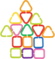 Kisangel Infant Connecting Rings 35Pcs Links Rings Geometric Link Toys Infant...