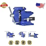 Professional Workshop Bench Vise with Easy Installation and Rotational Base
