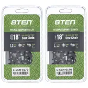 Chainsaw Chain 18 Inch .058 3/8 68DL for Homelite 650 550 73EXL068G 2-Pack