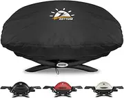 [Zettum] Grill Cover for Weber Q Series - 7111 BBQ Cover for Weber Q2000 and Q200 Series Gas Grill Heavy Duty & Waterproof, for Q2200, Q2000, Q2400, Q200, Q220 and More (83 L x 49 W x 38 H cm)