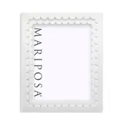 Mariposa White Acrylic Double Scallop Frame, 8 x 10