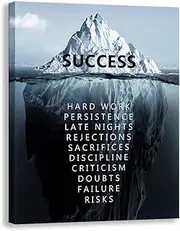 [Kas Home] Inspirational Wall Art Success Motivational Poster Quotes Wall Decor for Living Room Bedroom Office Bathroom Canvas Print sign Framed Art Decoration Ready to Hang