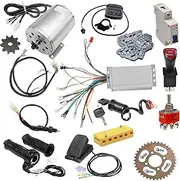 [YC Yier] Electric Brushless DC Motor,48V 1800W Brushless Electric Motor,Controller,420 Sprocket,Throttle for Go Kart ATV Electric Bicycle Scooter Motorcycle Razor Quad Dirt Bike DIY Part