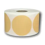 Zebra / Rollo 1.75" Direct Thermal Beige Round Labels 1" Core 4 RLS of 800