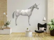 3D Unicorn Slim O028 Animal Wallpaper Mural Poster Wall Stickers Decal Zoe