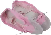 [WRITWAA] Non-Slip Canvas Ballet Shoes for Boys and Girls Adults Pink Size 29 Stretchy Dance Shoes Soles for Ballet Jazz Folk Modern Ballroom